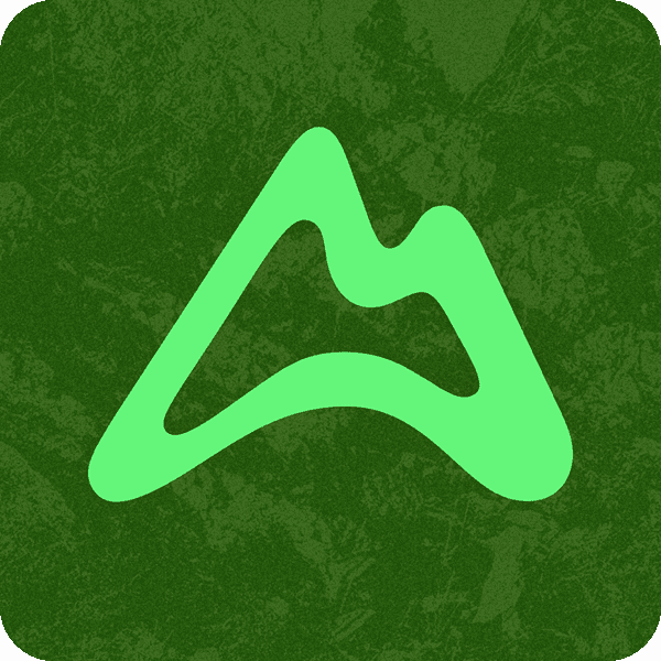 A green icon with a mountain on it.